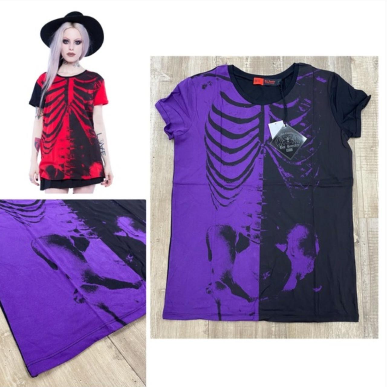 Iron Fist Women's Black and Purple T-shirt (3)