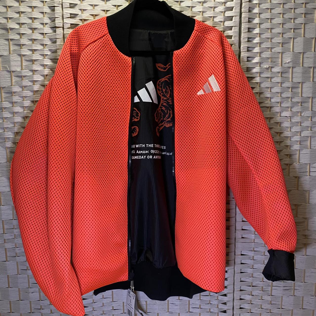 Adidas red mesh outlet jacket