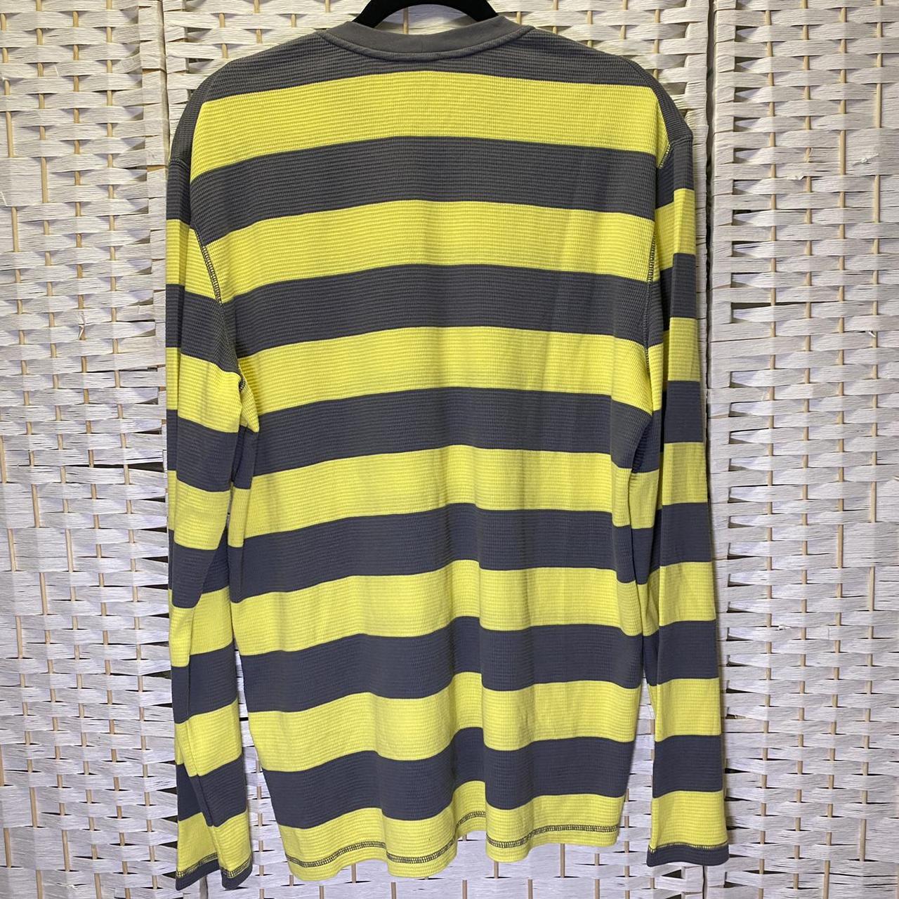Armani Exchange Men's Yellow and Grey Sweatshirt Depop