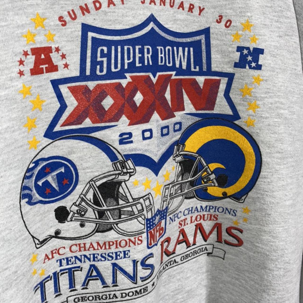 Vintage NFL Super Bowl 34 Crewneck Sweatshirt. Good... - Depop
