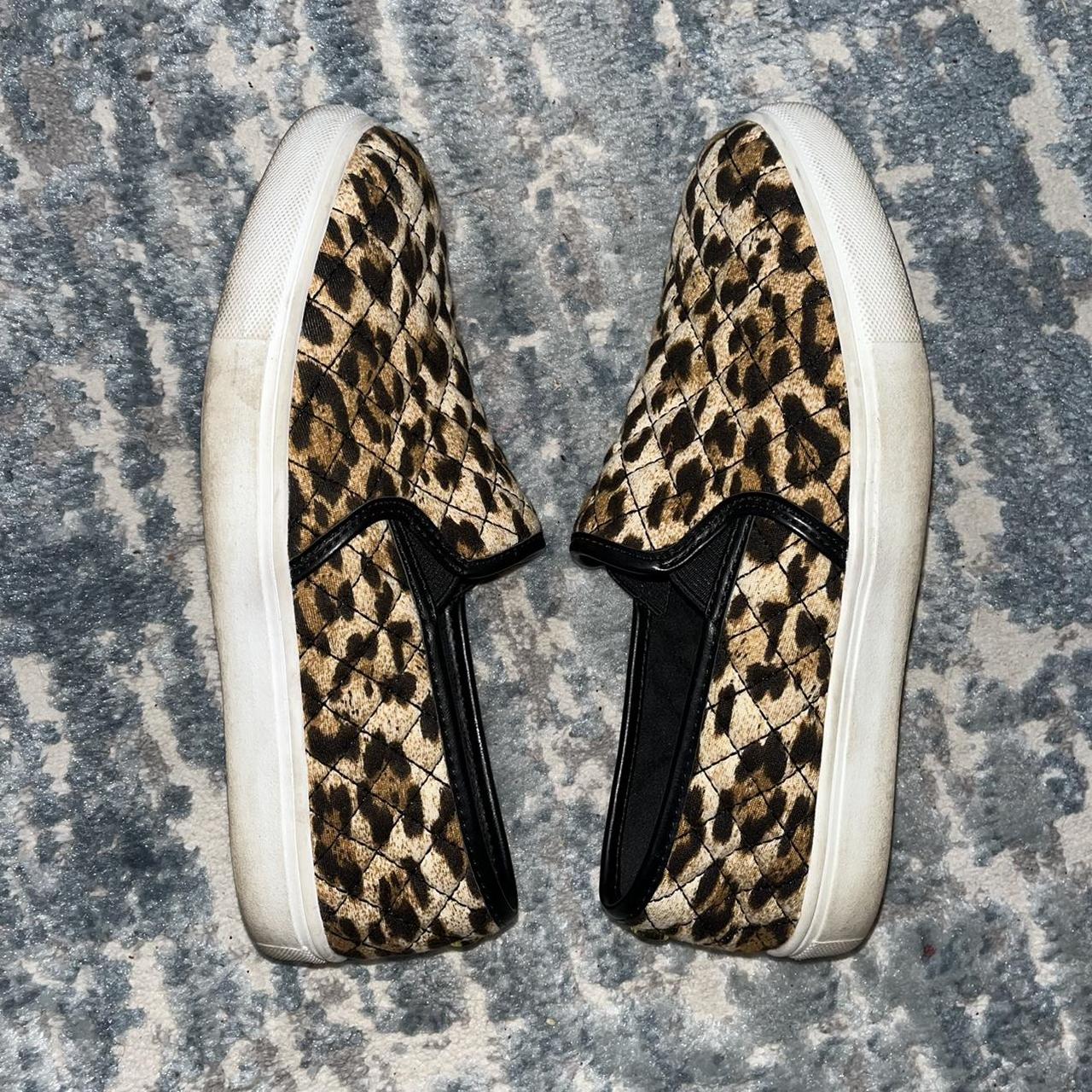 Steve Madden Leopard Print Slide On Sneakers Great... - Depop