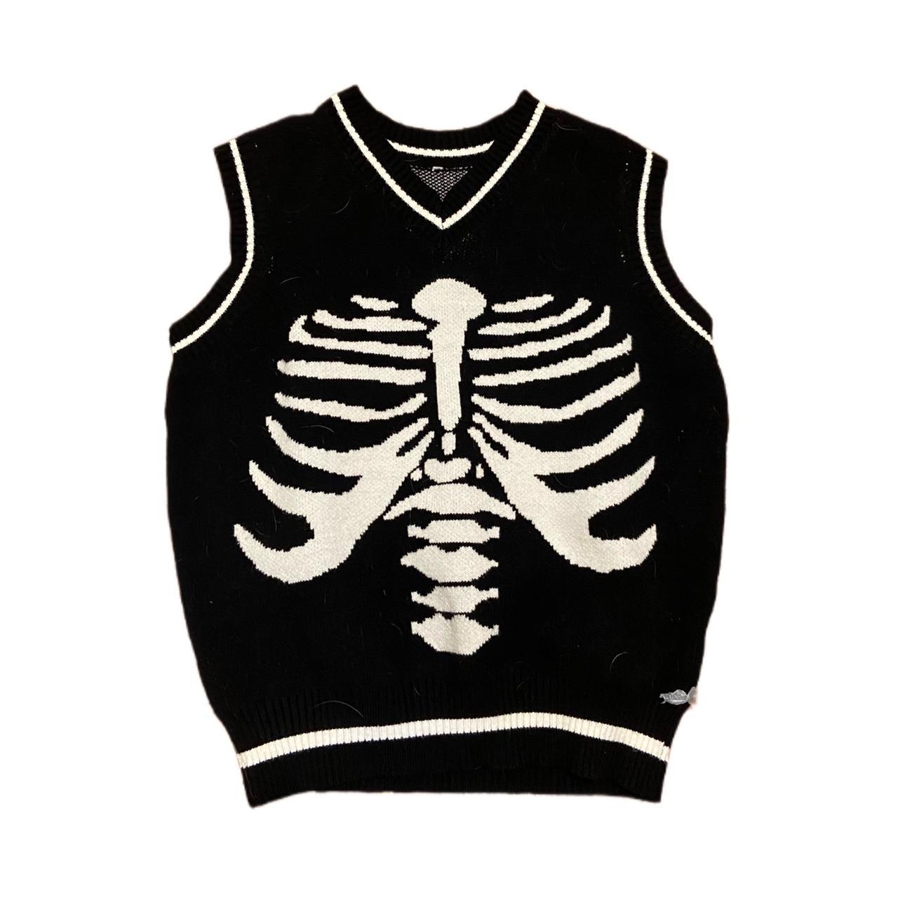 Crazy skeleton sweater vest great material wish it... - Depop