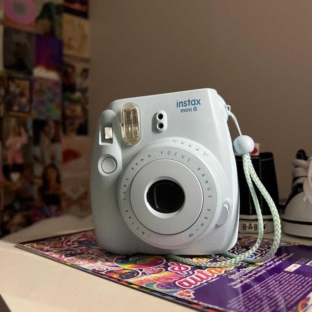 FUJI instax mini 8 polaroid camera, mint light blue... Depop