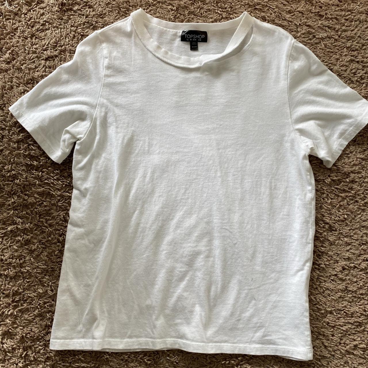 Topshop Women's White T-shirt | Depop