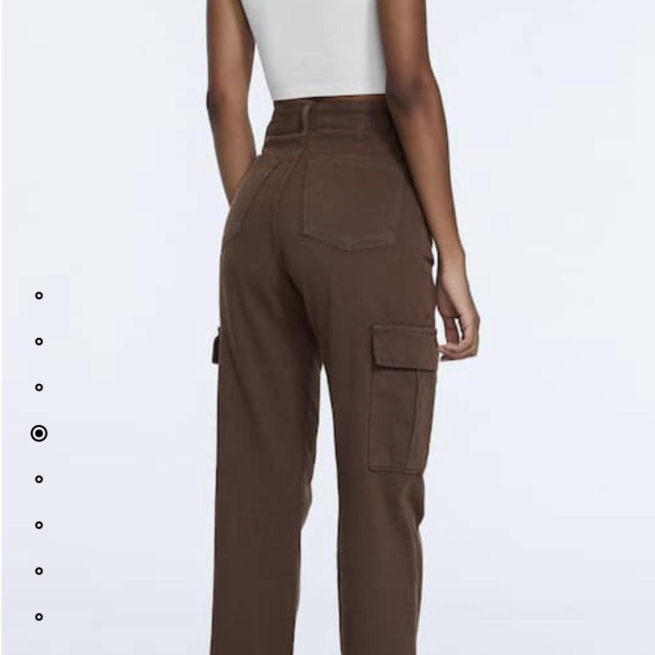 Brown Stradivarius cargo pants Never worn before... Depop