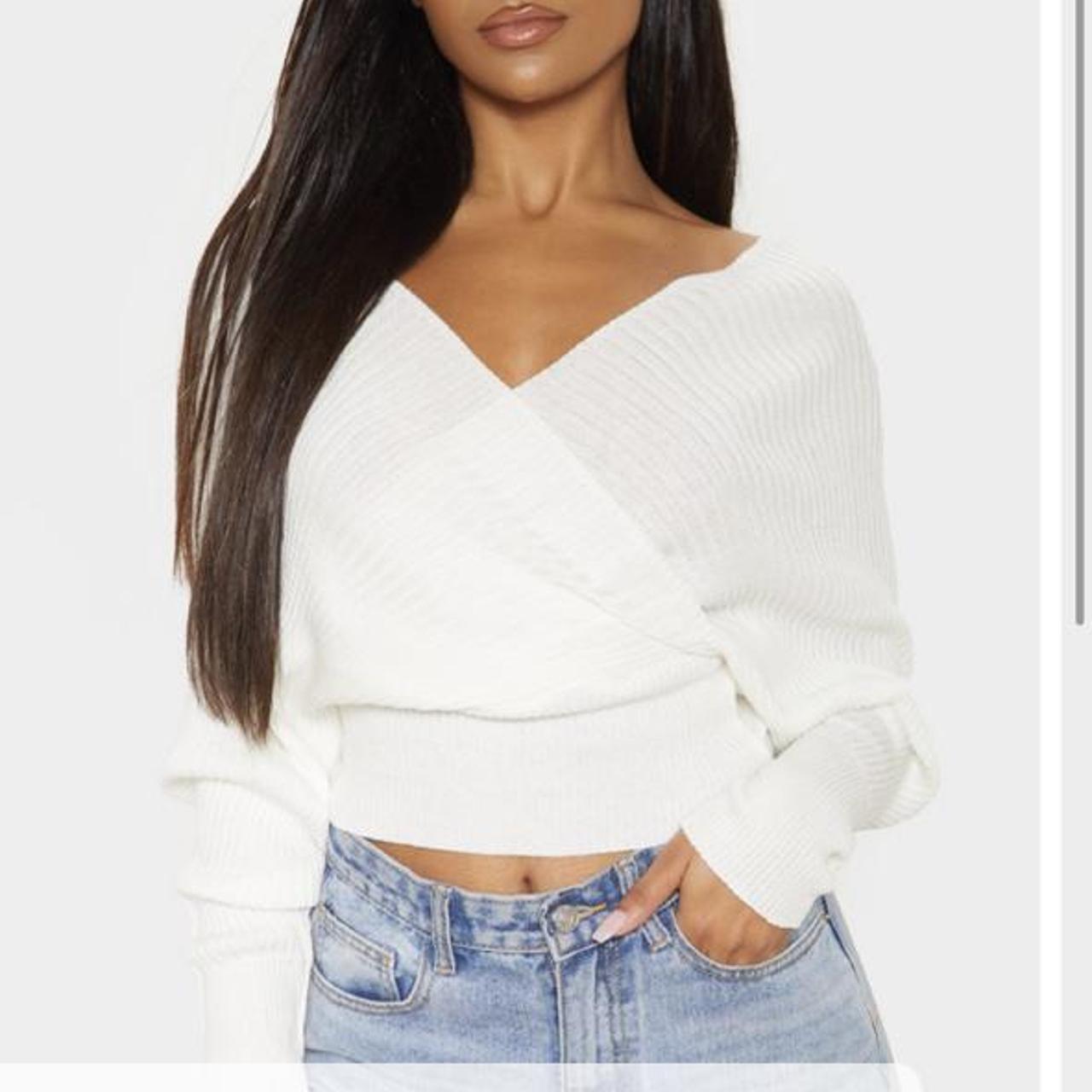 Off the shoulder jumper pretty little thing sale