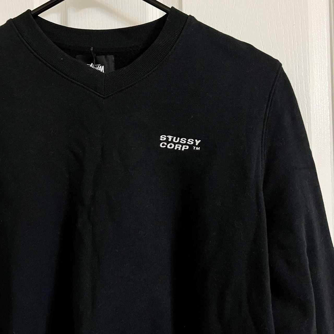 📌 Free shipping! Stussy Black V Neck Sweater Size:... - Depop