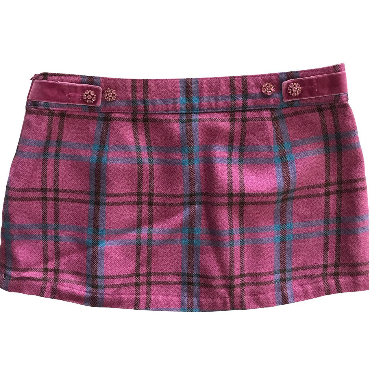 Abercrombie & Fitch Women's Pink and Blue Skirt (3)
