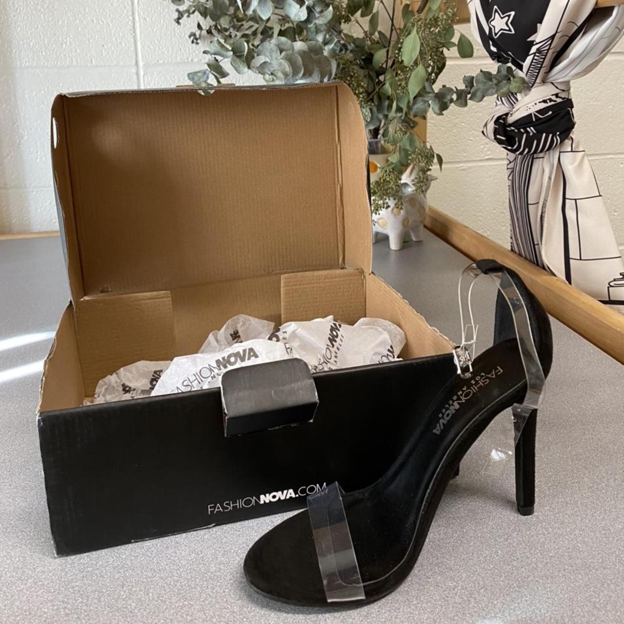 Black heel with clear strap. BRAND NEW, NEVER WORN.... - Depop