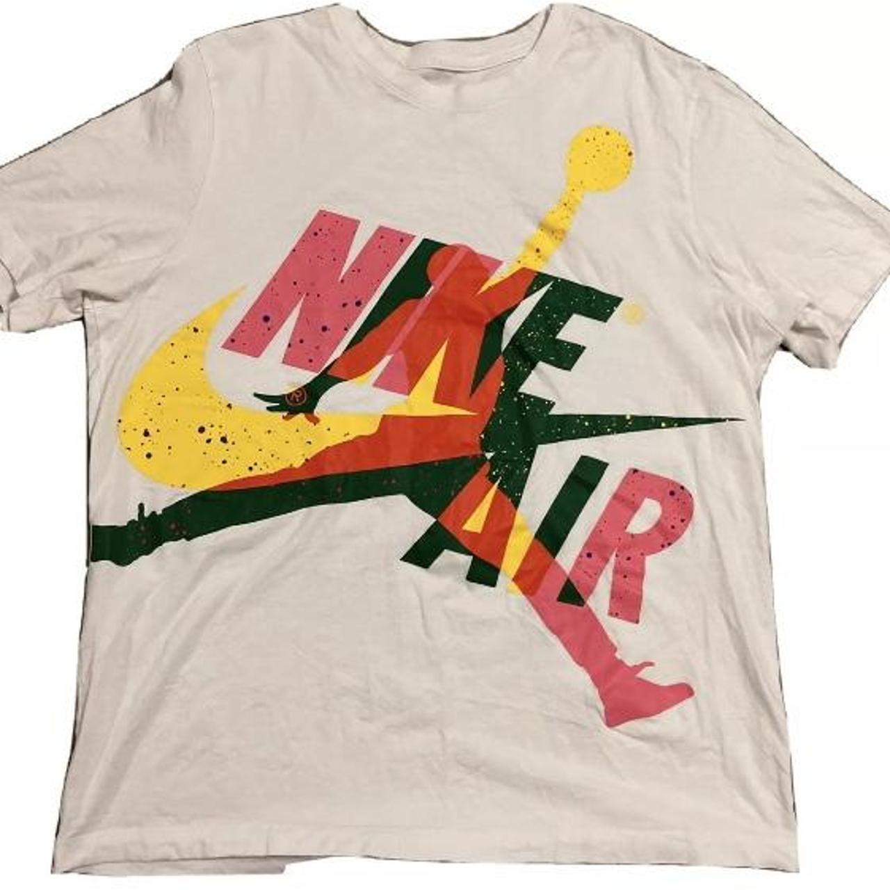 pink and yellow jordan shirt