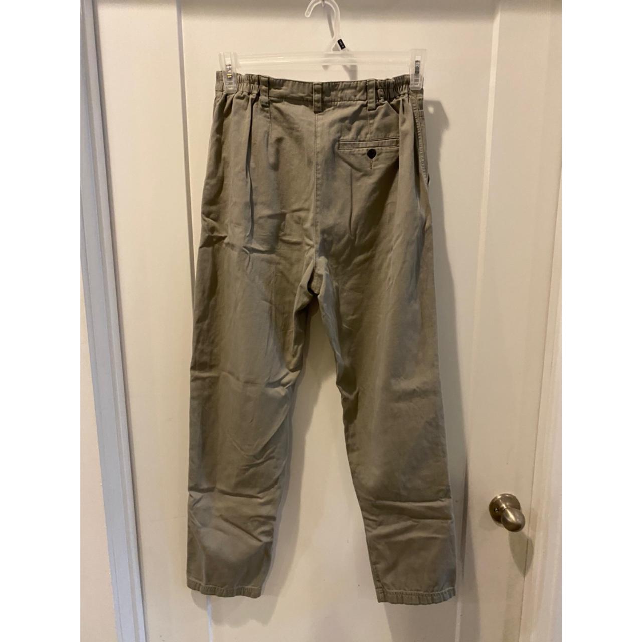 Susan Bristol Women's Green and Khaki Trousers | Depop