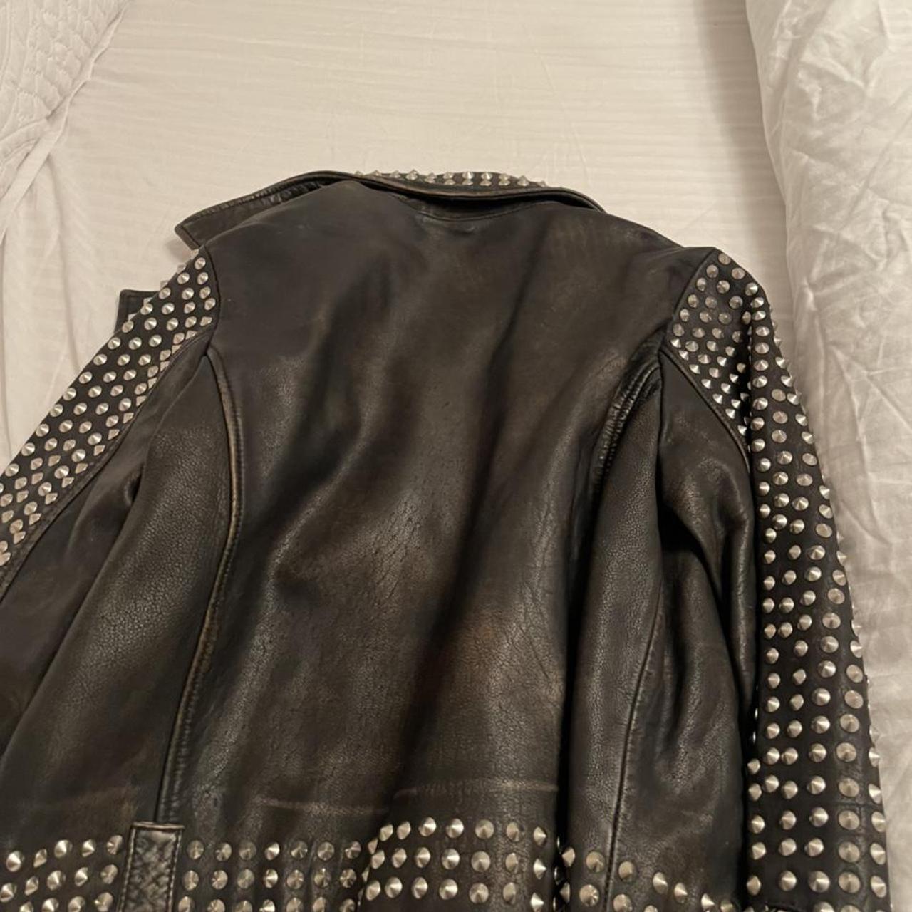Topshop Stud Leather Jacket - Depop