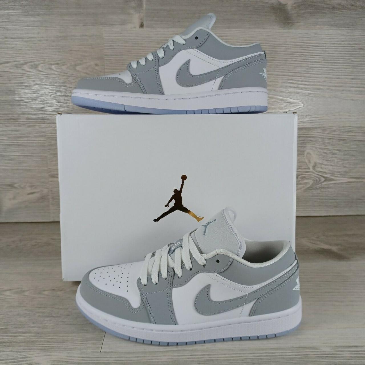 Wmns Air Jordan 1 Low White Wolf Grey Free Depop