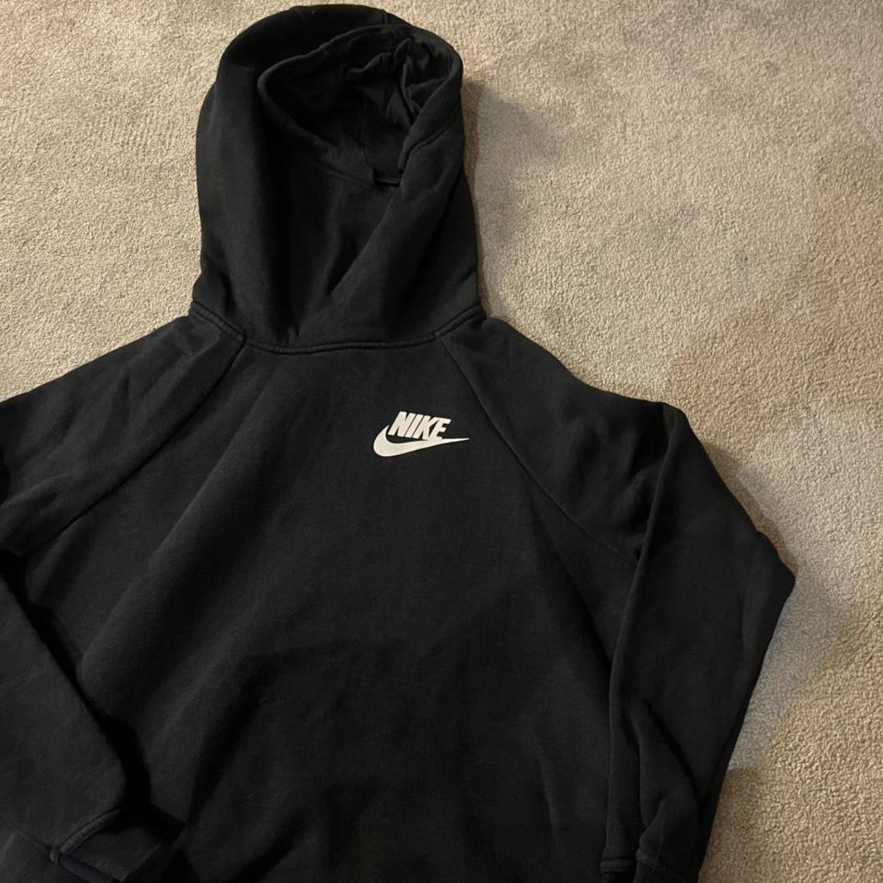 Black Nike hoodie Size: L Small fitting - Depop