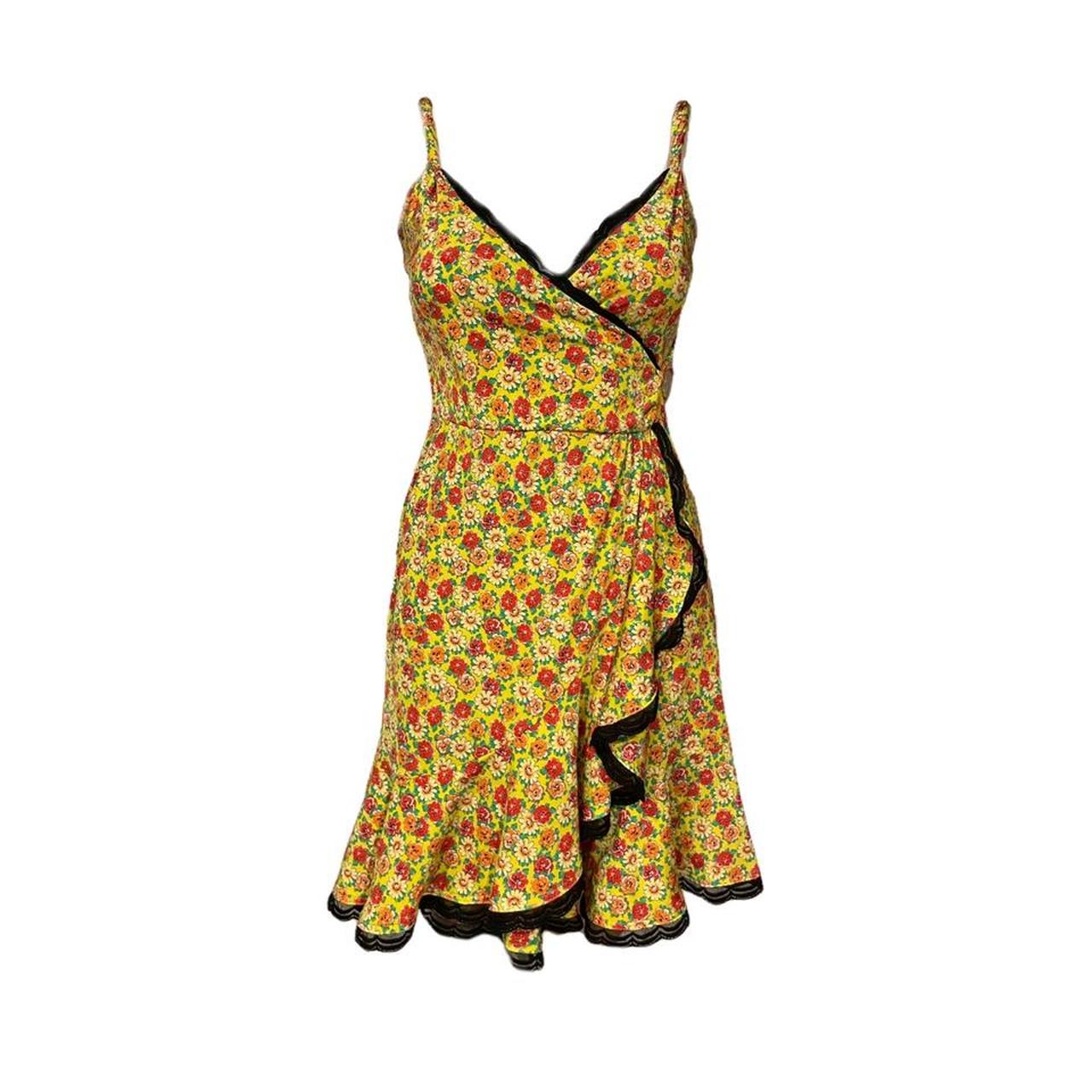 Blumarine Women's Yellow and Orange Dress | Depop