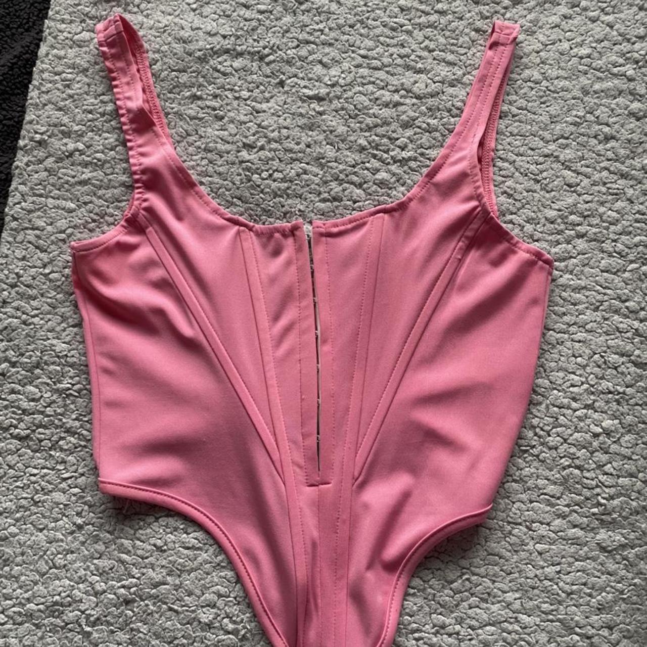 Gorgeous hot pink corset top. Bought for Halloween - Depop