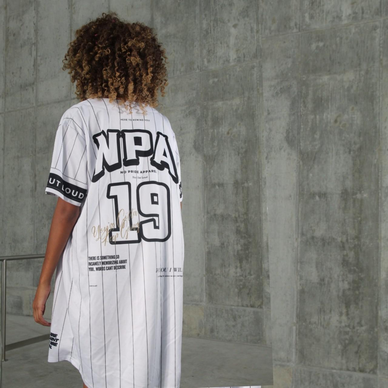 Super cute baseball jersey dress by Champion Size - Depop