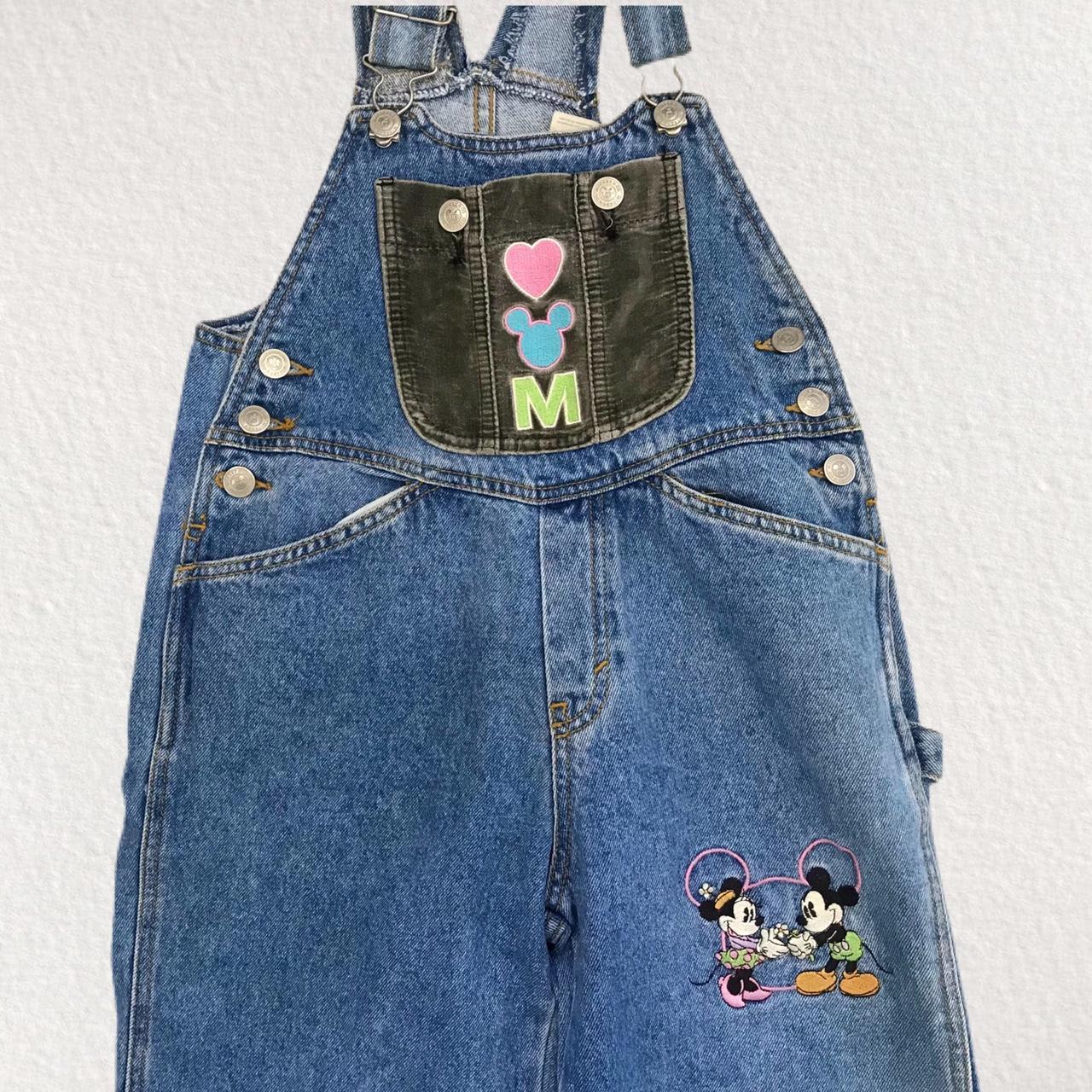 Vintage Disney Mickey Mouse 2024 Denim Overalls 7