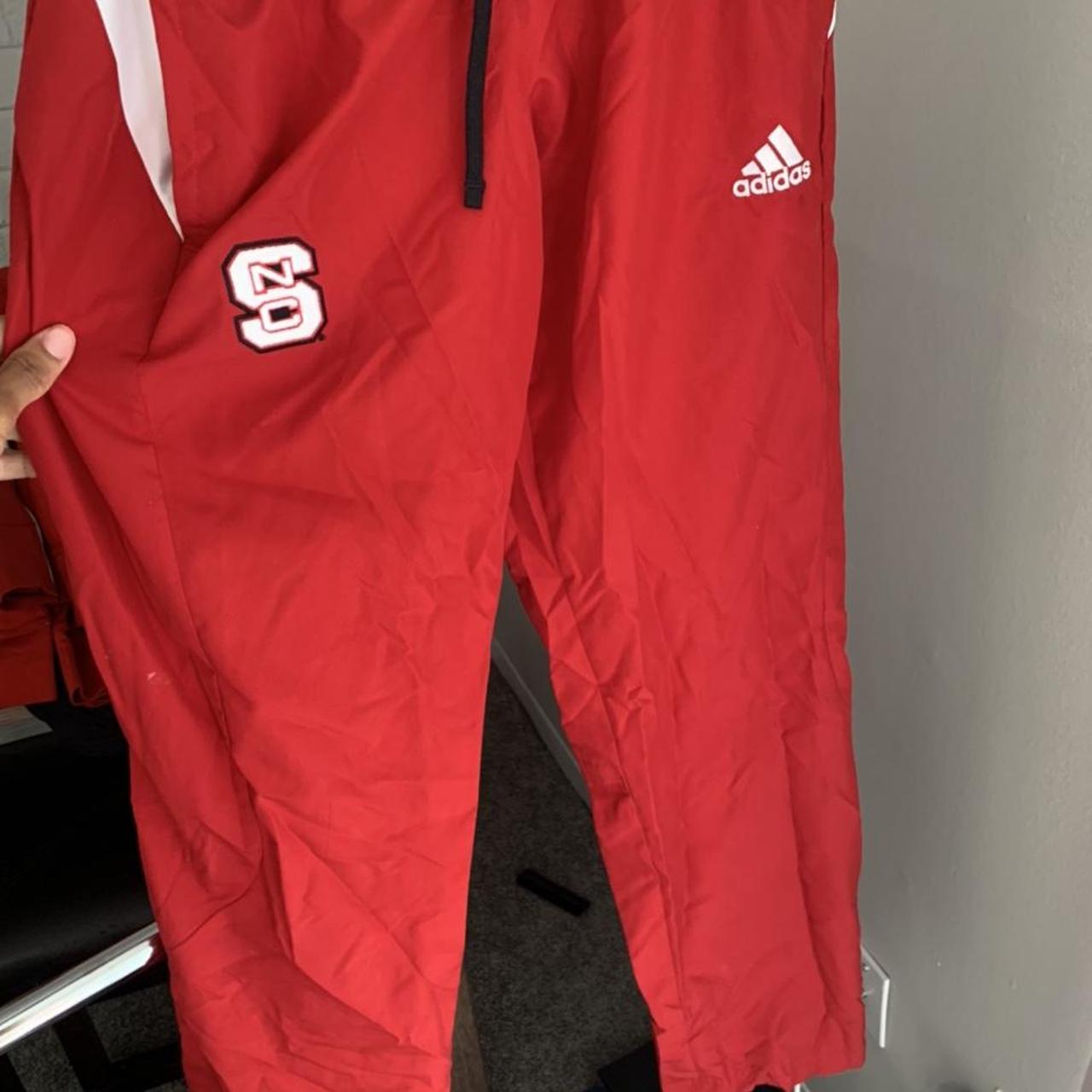 Red Adidas NC State Warm Up Pants #Ncstate #wolfpack... - Depop