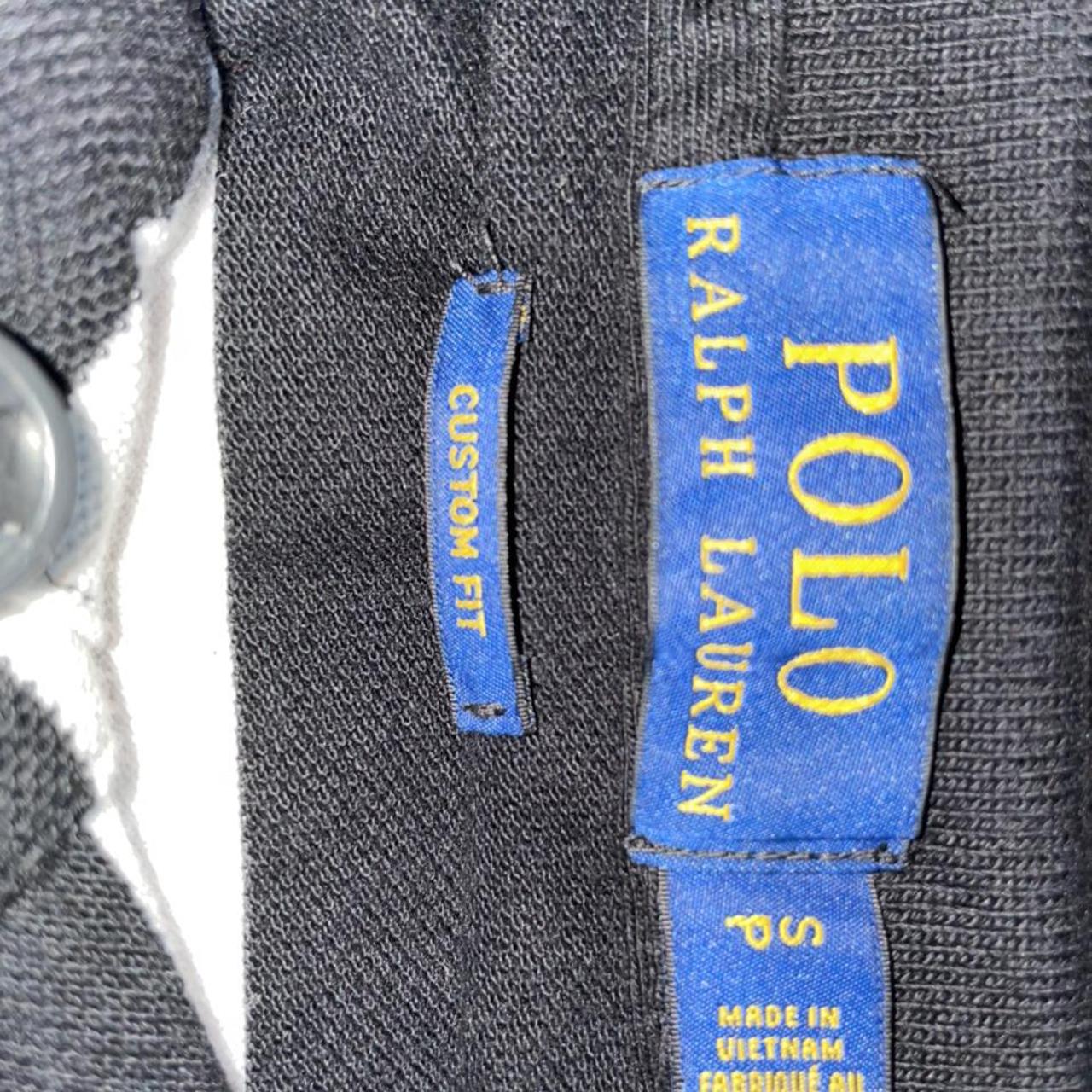 Black & White Striped Ralph Lauren Polo Size Small... - Depop