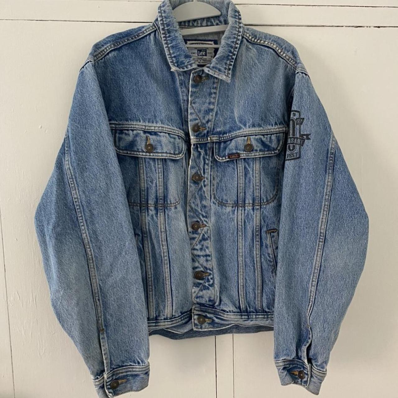 Vintage 1999 Lee Denim Jacket RARE New Orleans... - Depop