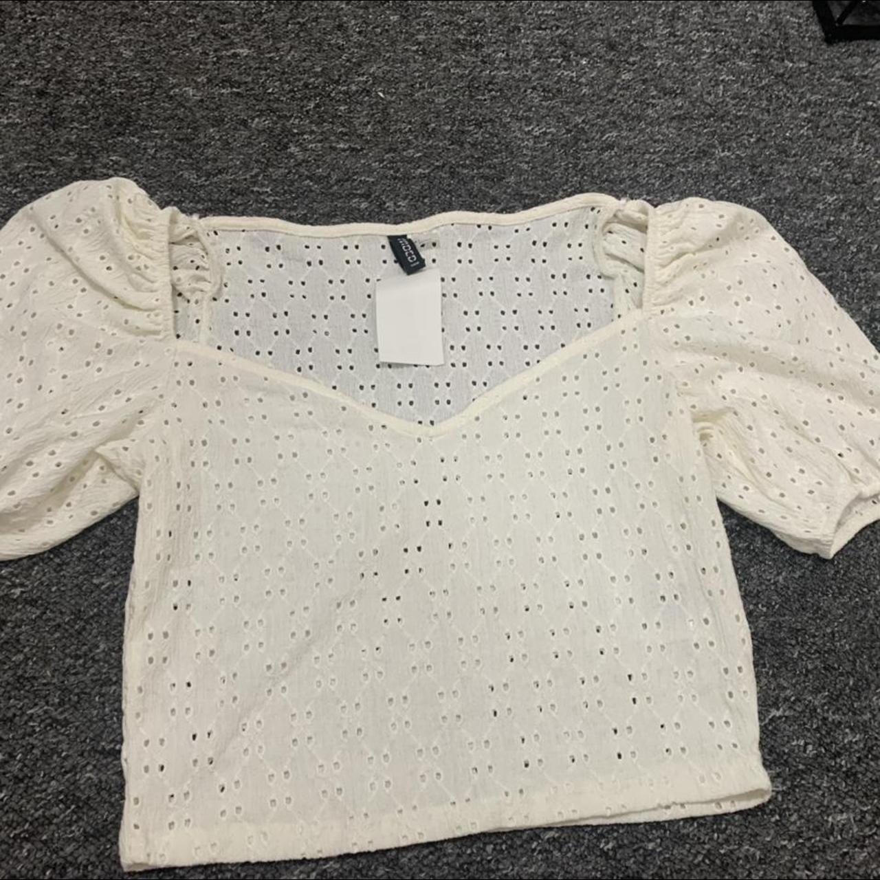 Puff sleeve sweetheart neck milkmaid style top from... - Depop