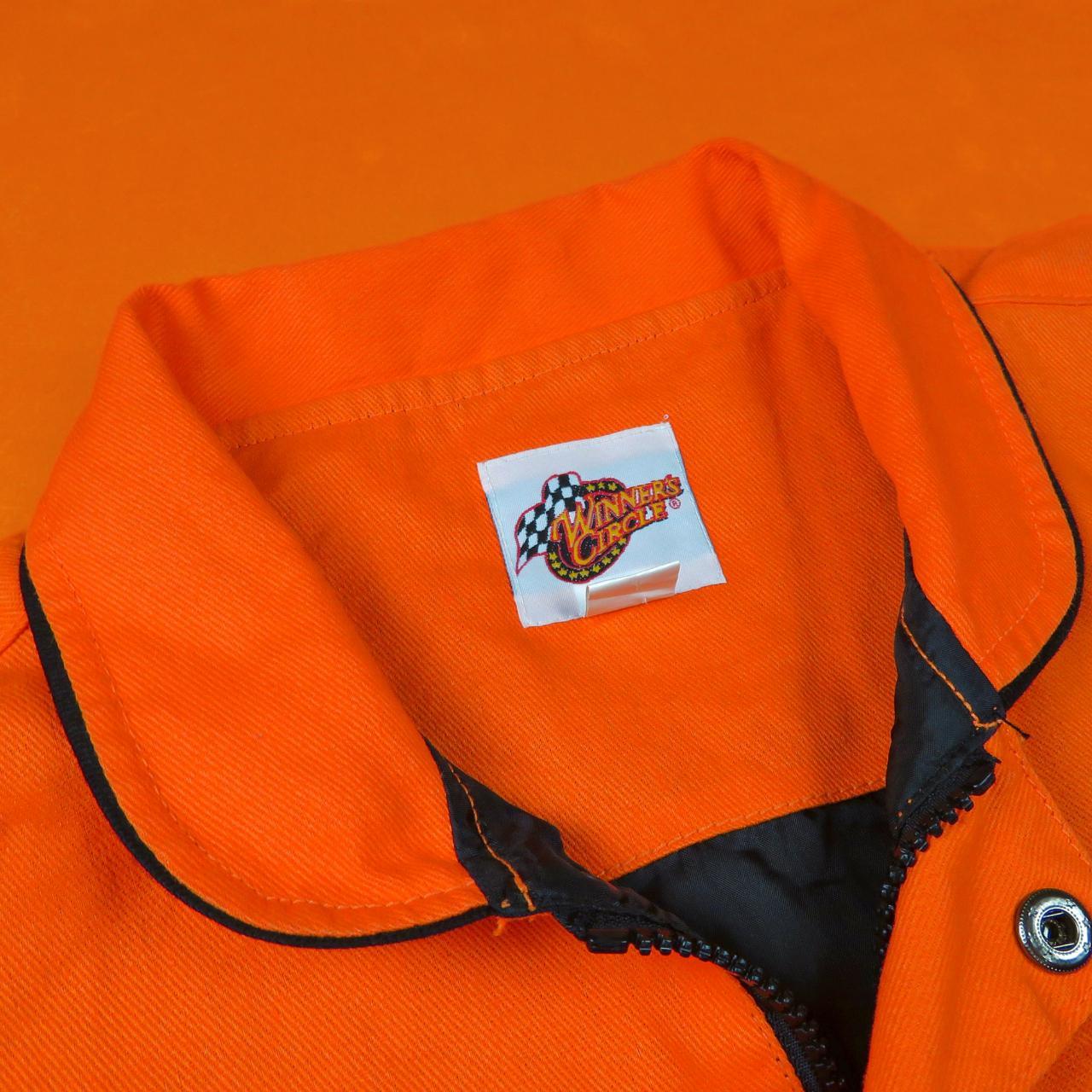 Vintage Home Depot Racing jacket in orange & black.... - Depop