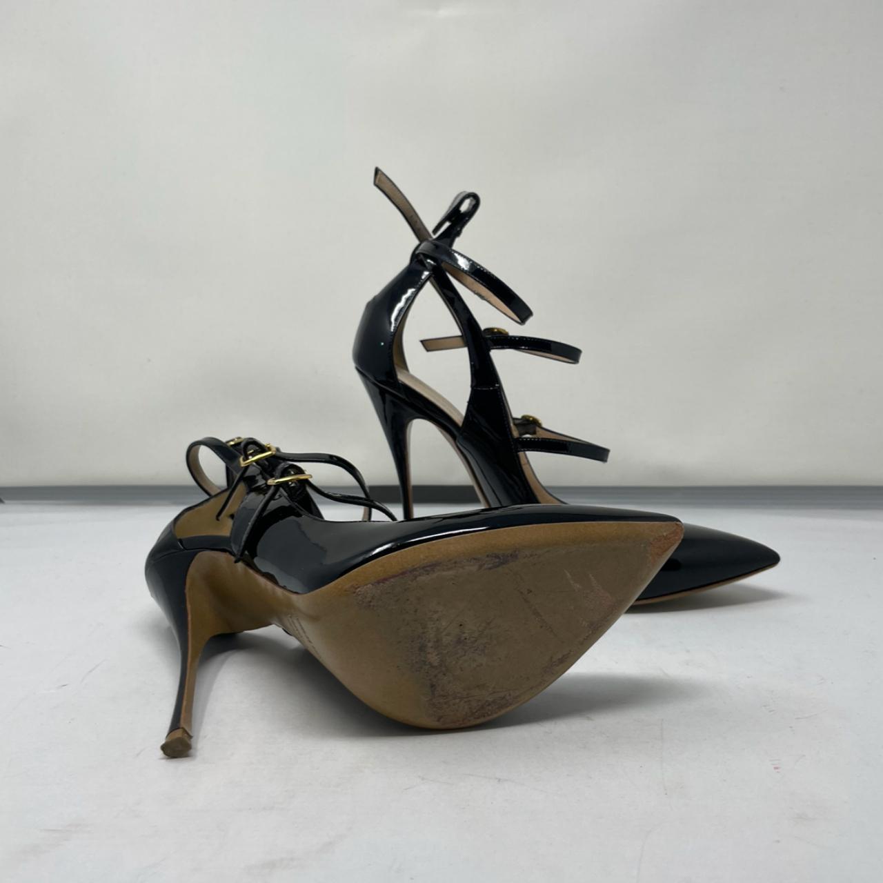 Nicholas Kirkwood black patent heels with pointed... - Depop