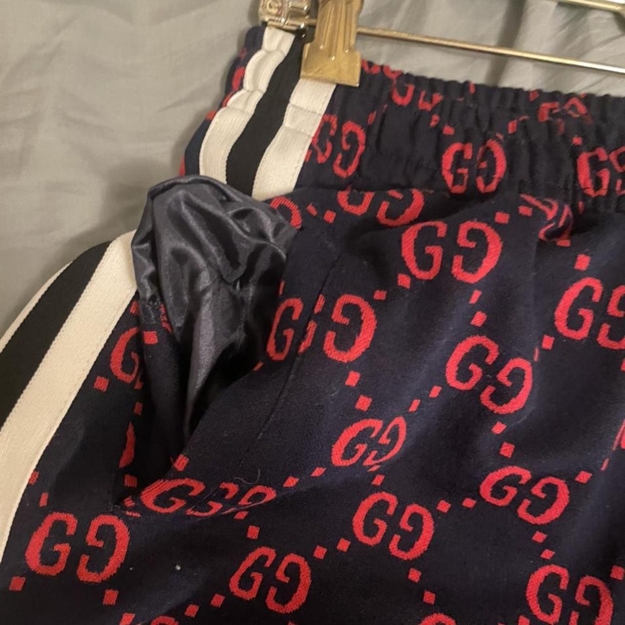 gucci track suit pants size double xl but fit as a... Depop