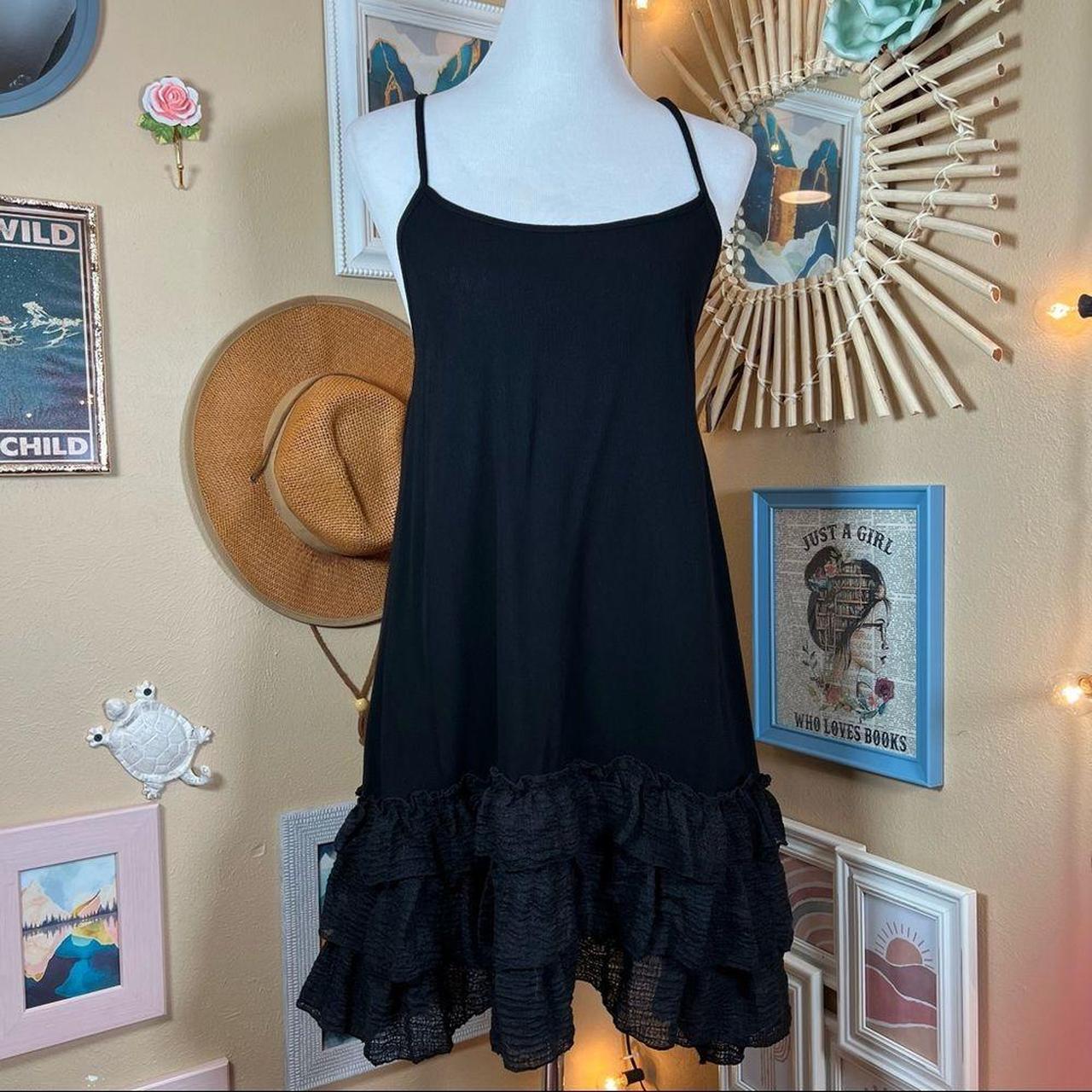 Boho Three Layer Ruffle Trim Extender Dress Slip... - Depop