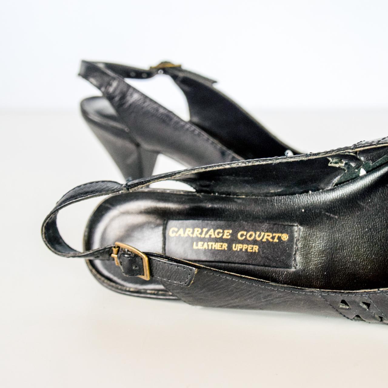 Product Image 4 - Vintage black leather slingback kitten