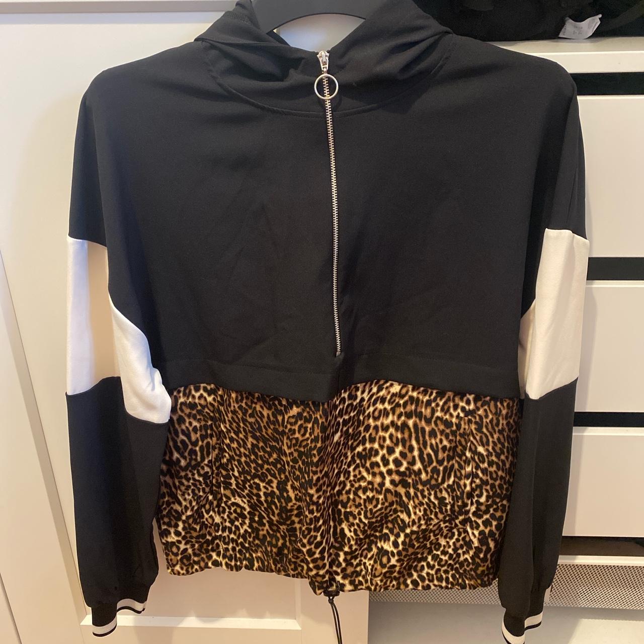 zara leopard print hoodie