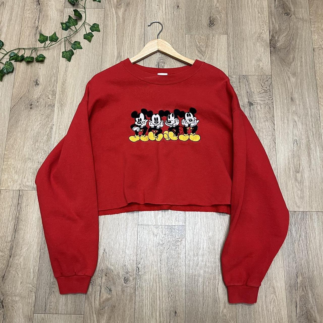 Disney Women's Red Sweatshirt Depop