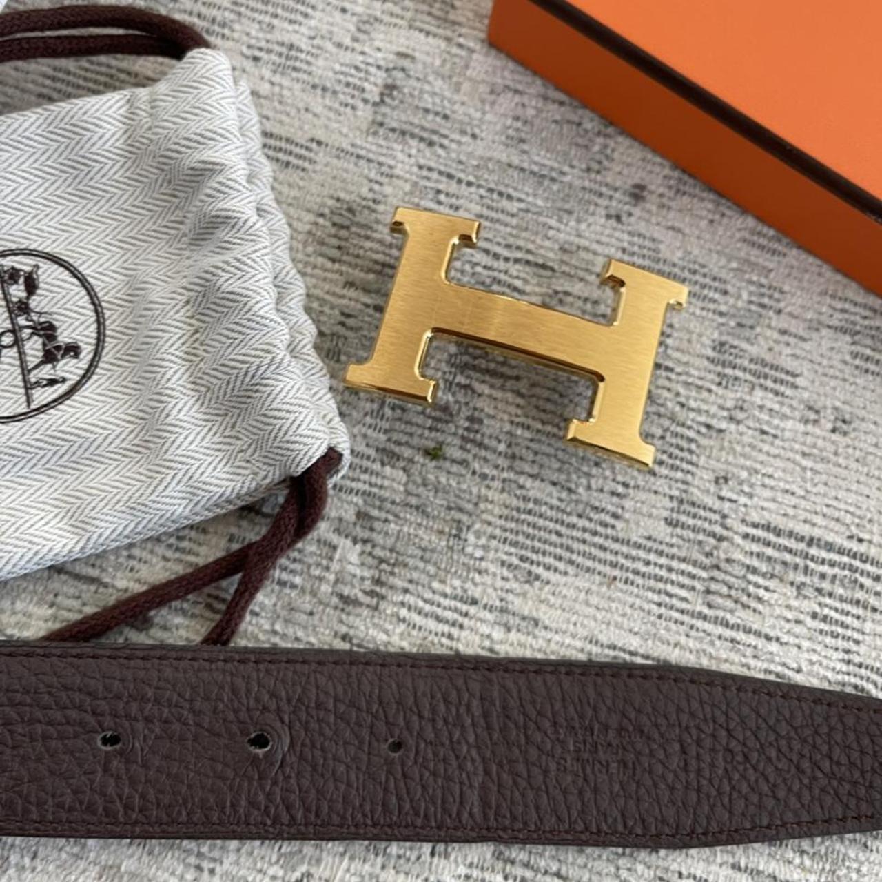 Reversible genuine leather Hermes menswear belt.... - Depop