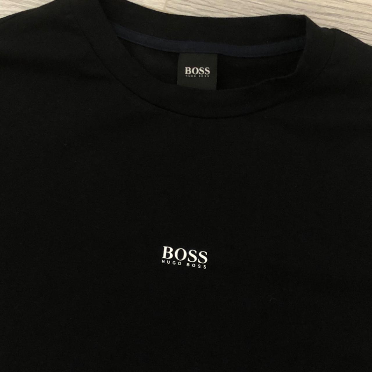 Hugo Boss t-shirt black Size medium Like new - Depop