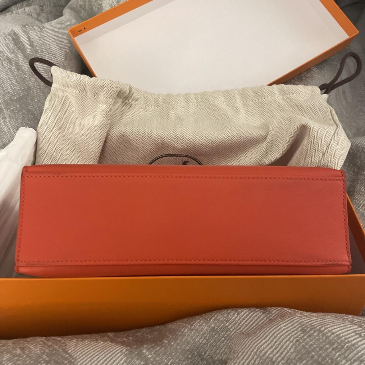 Hermes Kelly Pochette Bag/ Capucine (burnt orange - Depop