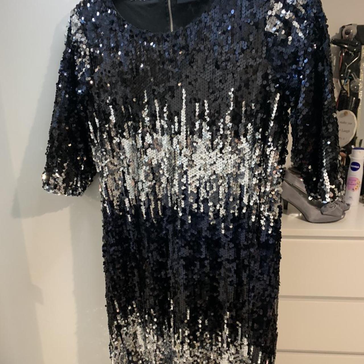 Heidi Klum Esmara sequin dress in black and silver