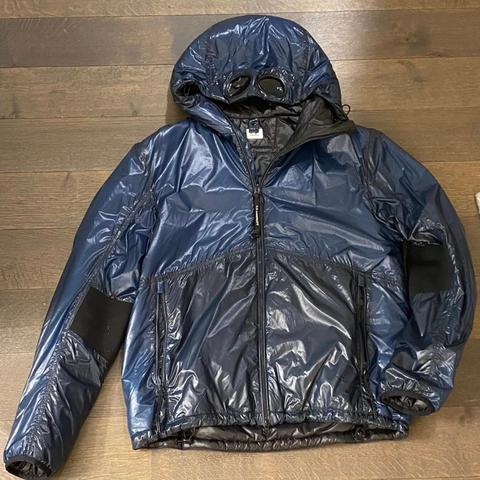 Outline Goggle Primaloft puffer jacket in navy and... - Depop