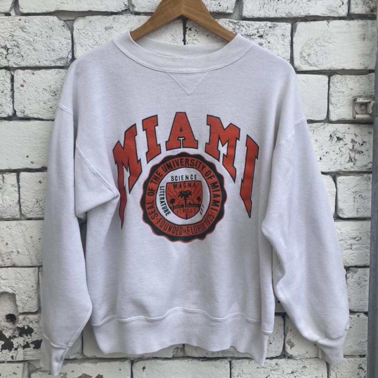 Vintage 90s UNIVERSITY OF MIAMI HURRICANES... - Depop