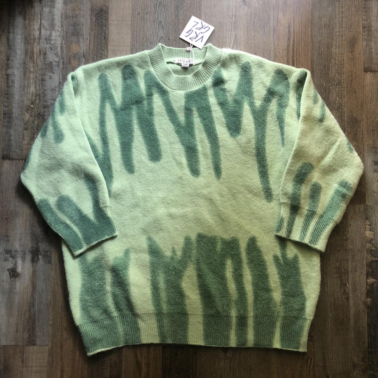 Verge Girl Women's Green Jumper Depop