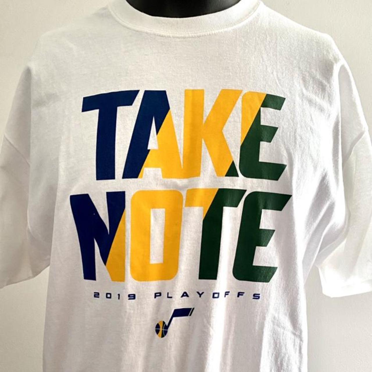 Take Note Utah Jazz Playoffs tshirt nba playoffs... Depop