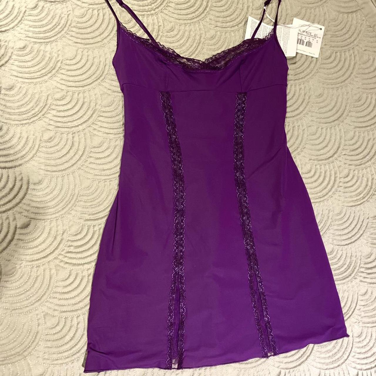 La Perla Magenta lace edged slip, uk size 10. Never... - Depop