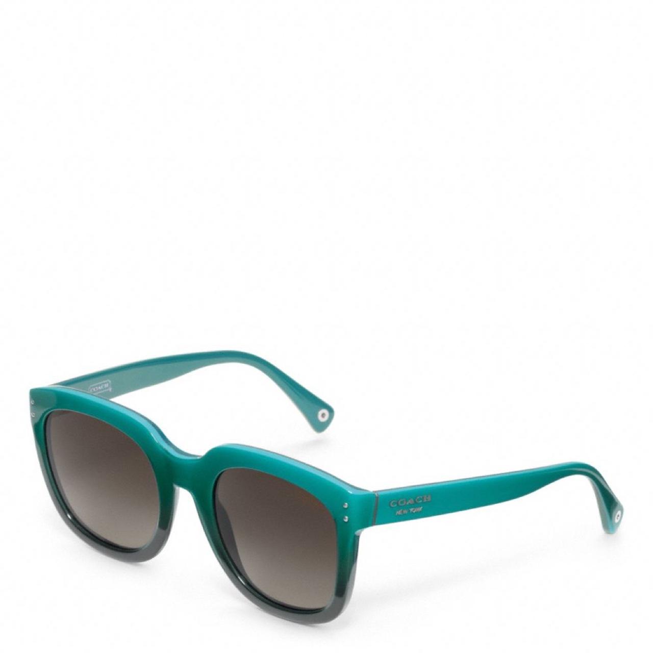 Coach shops turquoise sunglasses