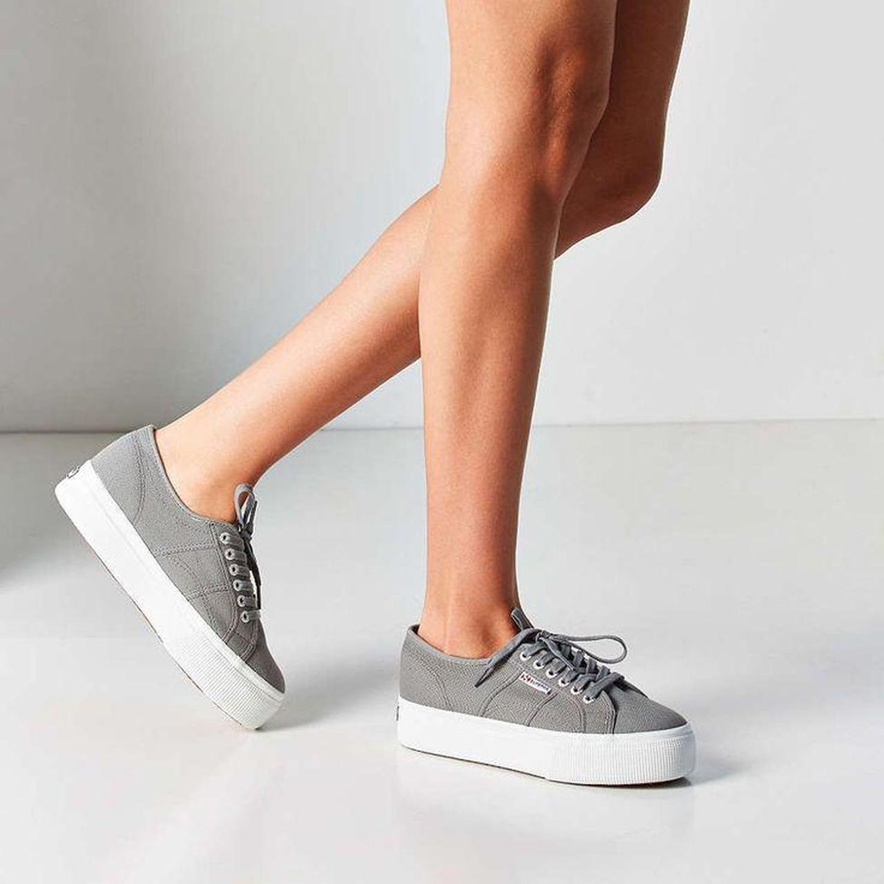 Superga Women's Grey Trainers | Depop