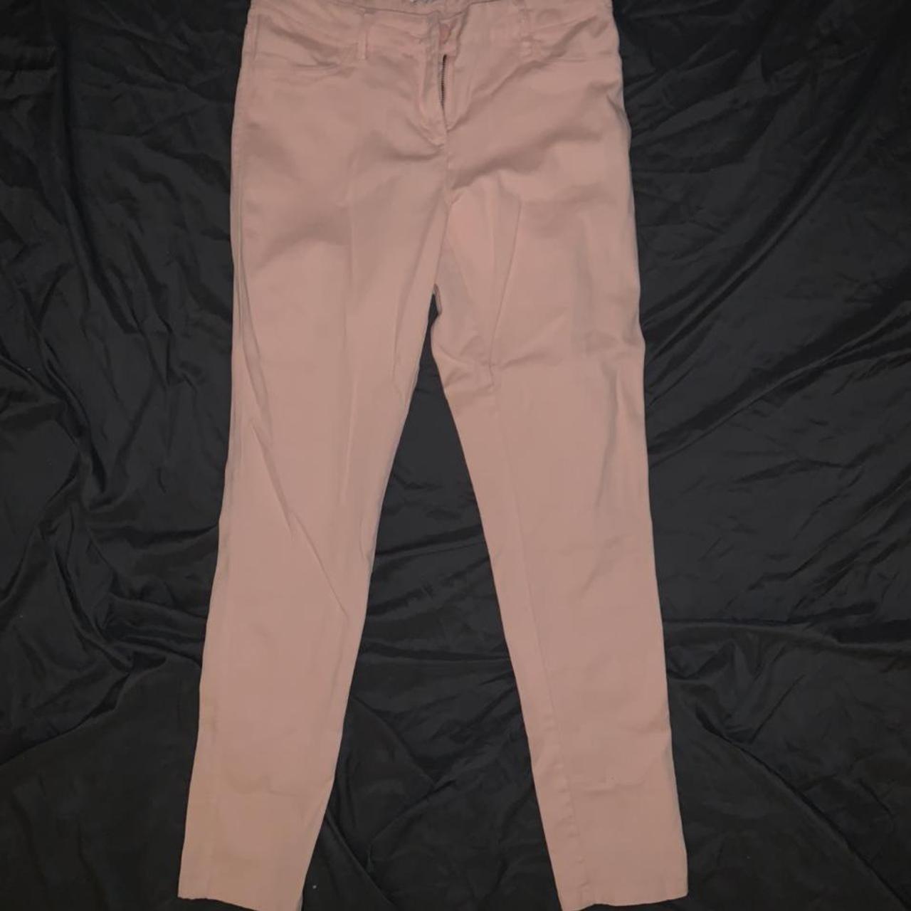 1822 Denim Women's Pink and Cream Jeans | Depop