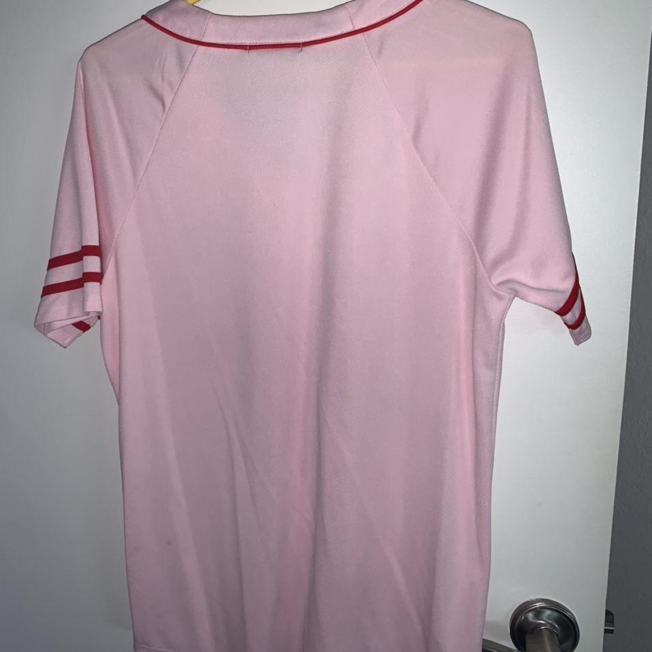 Forever 21 Pink 1980 Baseball Jersey Size: L (fits - Depop
