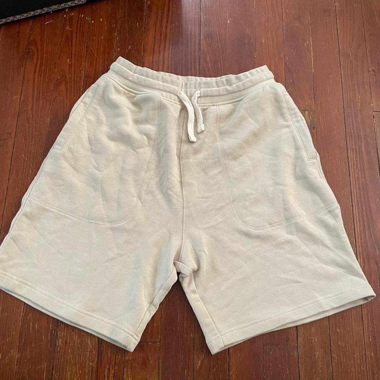 Zara Mens Cotton Knit Drawstring Waist Sweat Shorts... Depop