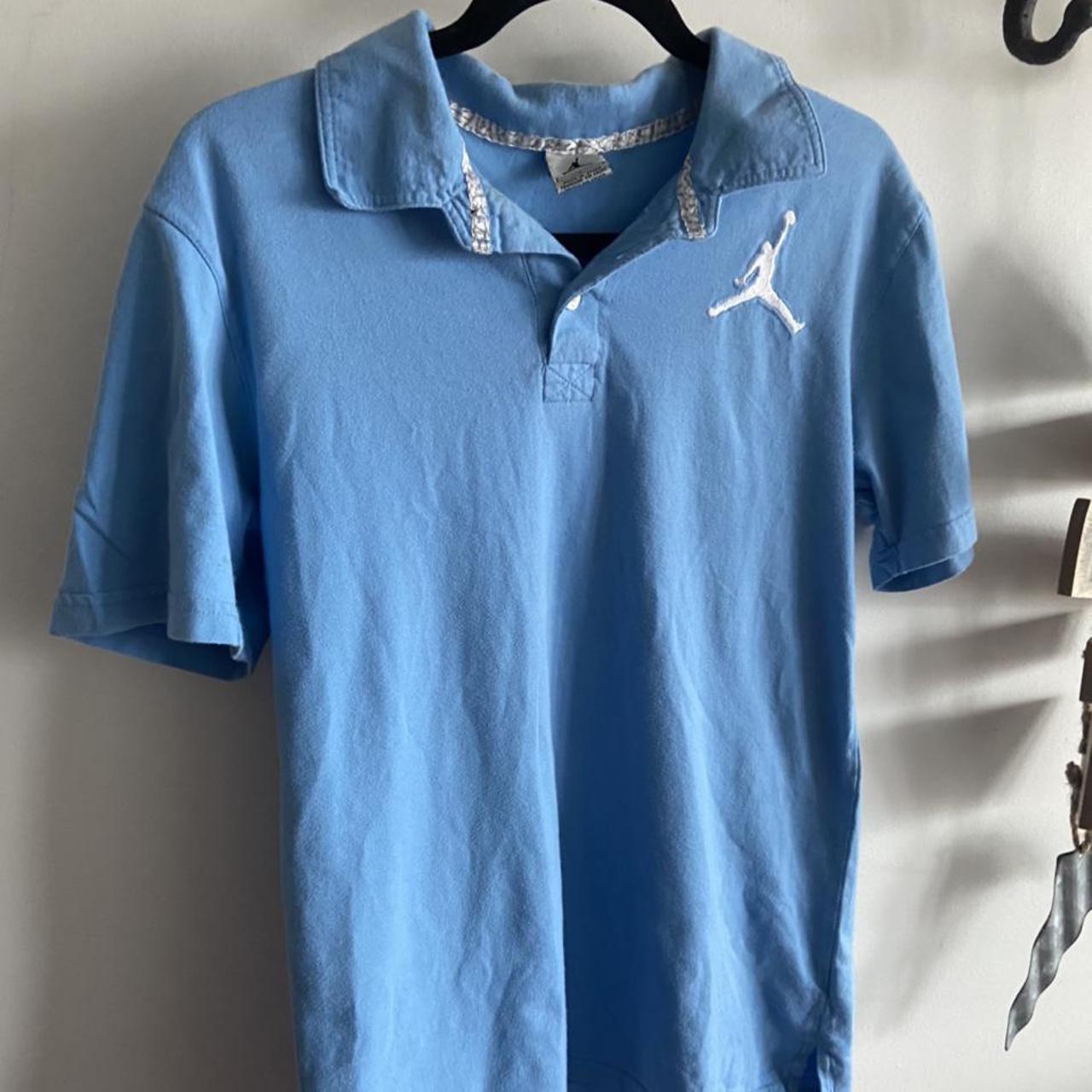 Jordan Men's Blue Polo-shirts | Depop