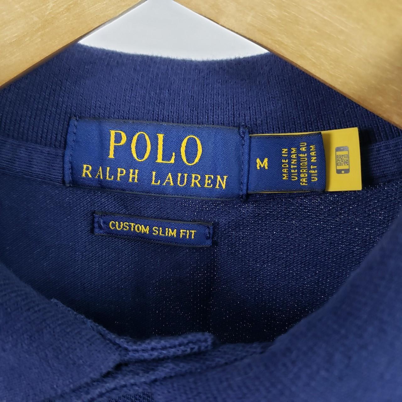 Polo Bear Navy Blue Polo Shirt Custom Slim Fit... - Depop