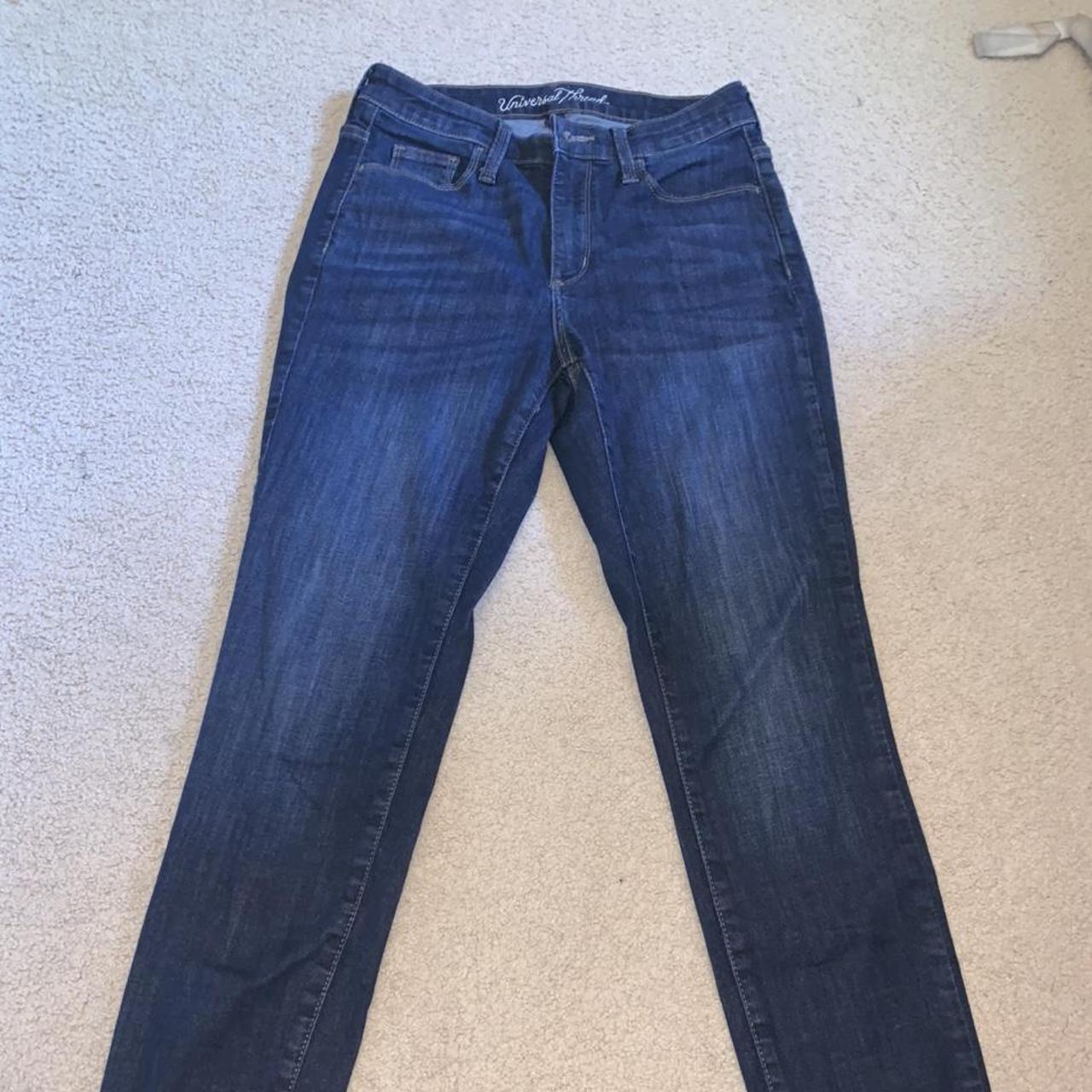 UNIVERSAL THREAD JEANS - dark jeans - high rise... - Depop